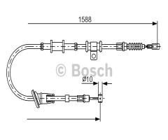 Bosch 1987482245 linka hamulca ręcznego, mitsubishi carisma sedan (da_)