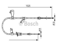 Bosch 1987482247 linka hamulca ręcznego, mitsubishi colt vi (z3_a, z2_a)