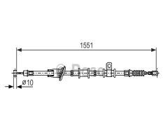 Bosch 1987482400 linka hamulca ręcznego, mitsubishi space star (dg_a)