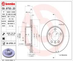 Brembo 09.9750.21 tarcza hamulc. bmw 1 f20, f21  10-, bmw 1 (f20)