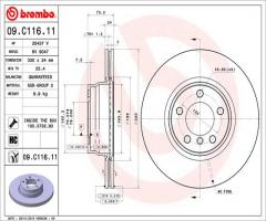 Brembo 09.c116.11 tarcza hamulc. bmw 3 f30  11- przód, bmw 2 (f22) coupe 