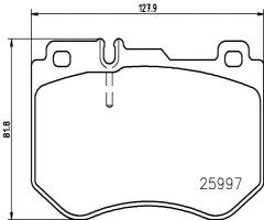 Brembo p50123 klocki hamulc. mercedes w205 c-klasa  13- przód, mercedes-benz klasa c (w205)