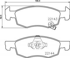 Brembo p59084 klocki hamulc. opel corsa e  14- przód, opel corsa e