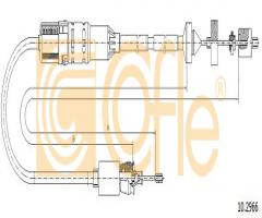 Cofle 10.2966 linka sprzęgła renault, renault laguna i (b56_, 556_)