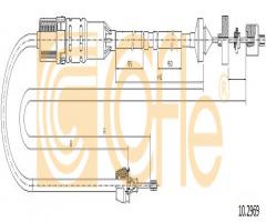 Cofle 10.2969 linka sprzęgła renault, renault laguna i (b56_, 556_)