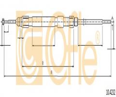 Cofle 10.4232 linka hamulca ręcznego bmw, bmw 3 (e91) touring 