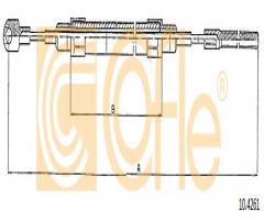 Cofle 10.4261 linka hamulca ręcznego bmw, bmw 7 (e32)