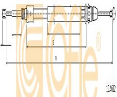 Cofle 10.4612 linka hamulca ręcznego citroen, citroËn c5 iii (rd_)