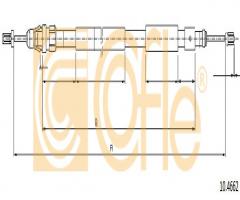 Cofle 10.4662 linka hamulca ręcznego citroen, citroËn xsara picasso (n68)