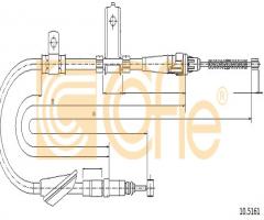 Cofle 10.5161 linka hamulca ręcznego land rover, land rover freelander (ln)