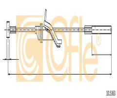 Cofle 10.5363 linka hamulca ręcznego ford, ford focus ii kombi (da_)