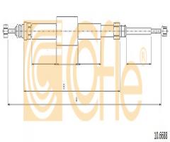 Cofle 10.6688 linka hamulca ręcznego renault, renault megane ii coupé-cabriolet (em0/1_)