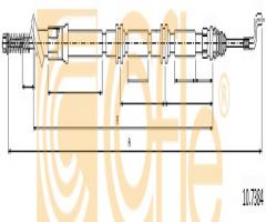 Cofle 10.7384 linka hamulca ręcznego vw, vw amarok (2h_, s1b)