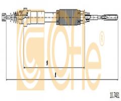 Cofle 10.7481 linka hamulca ręcznego vw, vw passat (3a2, 35i)