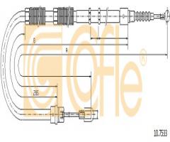 Cofle 10.7533 linka hamulca ręcznego audi, audi a4 (8e2, b6)