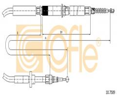 Cofle 10.7589 linka hamulca ręcznego audi, audi a6 (4b2, c5)