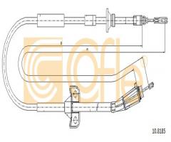 Cofle 10.8185 linka hamulca ręcznego volvo, volvo s80 i (ts, xy)