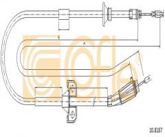 Cofle 10.8187 linka hamulca ręcznego volvo, volvo xc90 i