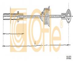 Cofle 10.822 linka hamulca ręcznego volvo, volvo 480 e