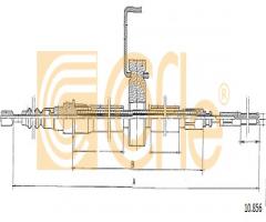 Cofle 10.856 linka hamulca ręcznego saab, saab 9000 hatchback