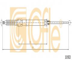 Cofle 10.9023 linka hamulca ręcznego skoda, seat toledo iv (kg3), skoda rapid (nh3)