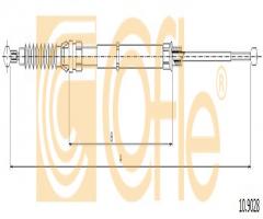 Cofle 10.9028 linka hamulca ręcznego skoda, skoda octavia (5e3)