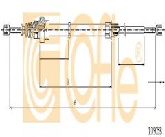 Cofle 10.9053 linka hamulca ręcznego skoda, skoda fabia (6y2), vw polo (9n_)