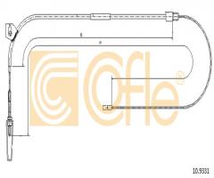 Cofle 10.9331 linka hamulca ręcznego mercedes, mercedes-benz vaneo (414)