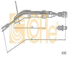 Cofle 10.935 linka hamulca ręcznego mercedes, mercedes-benz /8 (w114)