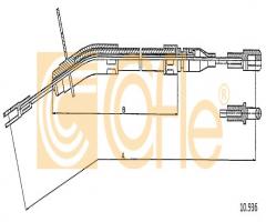 Cofle 10.936 linka hamulca ręcznego mercedes, mercedes-benz /8 (w115)