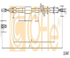 Cofle 10.9447 linka hamulca ręcznego mercedes, mercedes-benz klasa e t-model (s211)