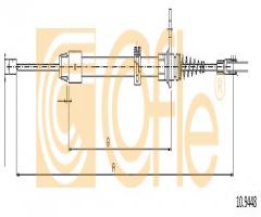 Cofle 10.9448 linka hamulca ręcznego mercedes, mercedes-benz cls (c218)