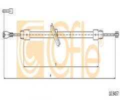 Cofle 10.9457 linka hamulca ręcznego mercedes, mercedes-benz klasa s (w220)
