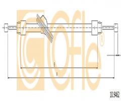 Cofle 10.9462 linka hamulca ręcznego mercedes, mercedes-benz klasa c t-model (s204)