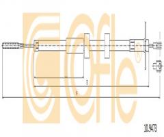 Cofle 10.9473 linka hamulca ręcznego mercedes, mercedes-benz klasa g (w461)