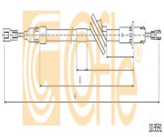 Cofle 10.9591 linka hamulca ręcznego mercedes, mercedes-benz sl (r230)