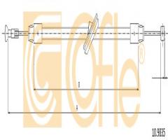 Cofle 10.9835 linka hamulca ręcznego mercedes, mercedes-benz vito / mixto nadwozie pełne (w639)