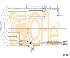 Cofle 10.9842 linka hamulca ręcznego mercedes, mercedes-benz t1/tn platforma / podwozie