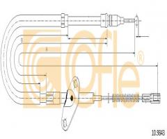 Cofle 10.9843 linka hamulca ręcznego mercedes, mercedes-benz t1/tn platforma / podwozie