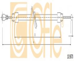 Cofle 10.9870 linka hamulca ręcznego mercedes, mercedes-benz sprinter 3,5-t nadwozie pełne (906)