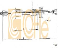 Cofle 11.1242 linka gazu opel, opel astra f hatchback (53_, 54_, 58_, 59_)