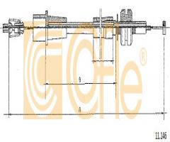 Cofle 11.146 linka gazu opel, opel vectra a (86_, 87_)