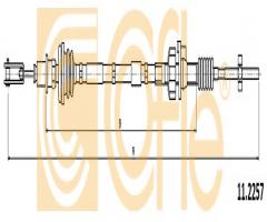 Cofle 11.2257 linka sprzęgła peugeot, citroËn c1 ii, peugeot 108, toyota aygo (pab4_, kgb4_)