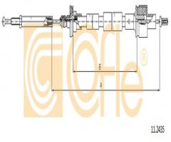 Cofle 11.2435 linka sprzęgła ford, ford mondeo i (gbp)