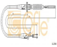 Cofle 11.2536 linka sprzęgła opel, opel agila (a) (h00)