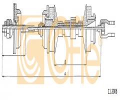 Cofle 11.3006 linka sprzęgła peugeot, peugeot 205 ii (20a/c)