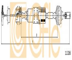 Cofle 11.3266 linka sprzęgła peugeot, peugeot 406 (8b)