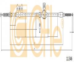 Cofle 11.5346 linka hamulca ręcznego mazda, mazda bt-50 (cd, un)