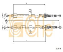 Cofle 11.5445 linka hamulca ręcznego ford, ford fiesta nadwozie pełne (f3l, f5l)