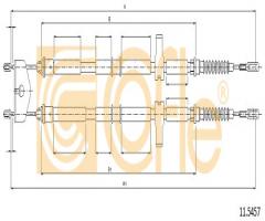 Cofle 11.5457 linka hamulca ręcznego ford, ford fiesta v (jh_, jd_)